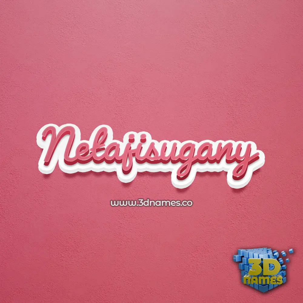 netajisugany in Red Scribble style - 3D name wallpaper