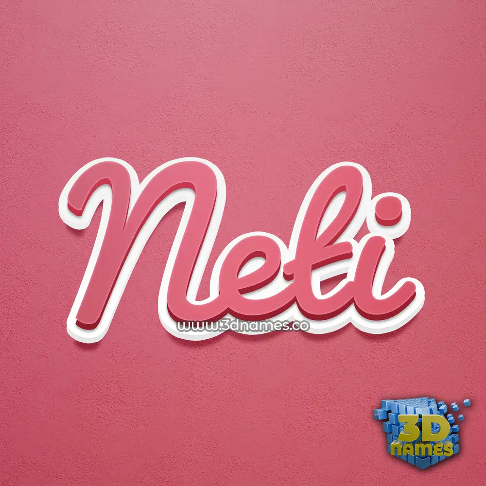 neti in Red Scribble style - 3D name wallpaper