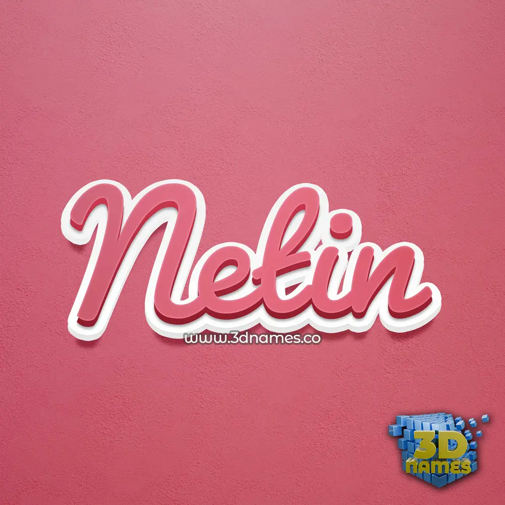netin in Red Scribble style - 3D name wallpaper