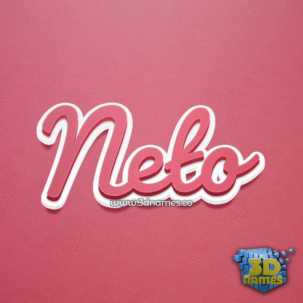 neto in Red Scribble style - 3D name wallpaper