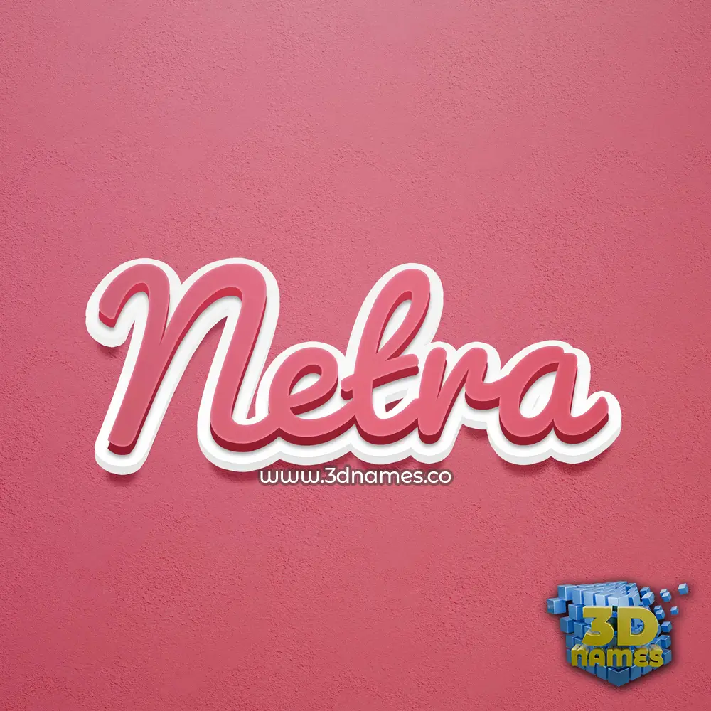 netra in Red Scribble style - 3D name wallpaper