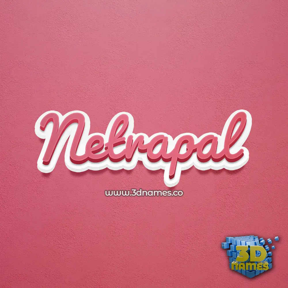 netrapal in Red Scribble style - 3D name wallpaper