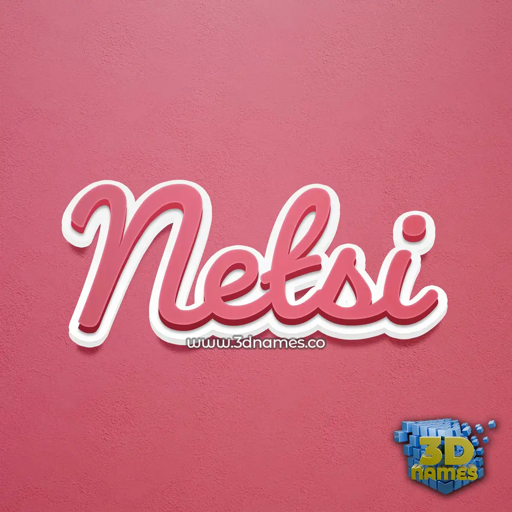 netsi in Red Scribble style - 3D name wallpaper