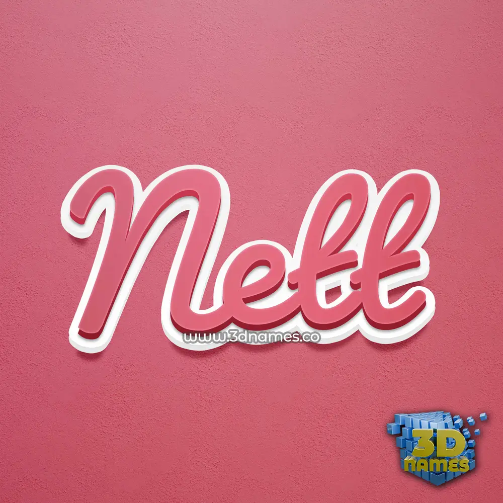 nett in Red Scribble style - 3D name wallpaper