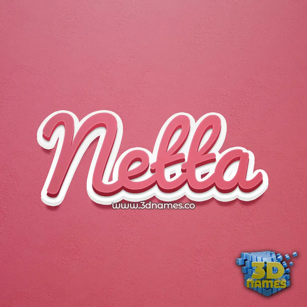 netta in Red Scribble style - 3D name wallpaper