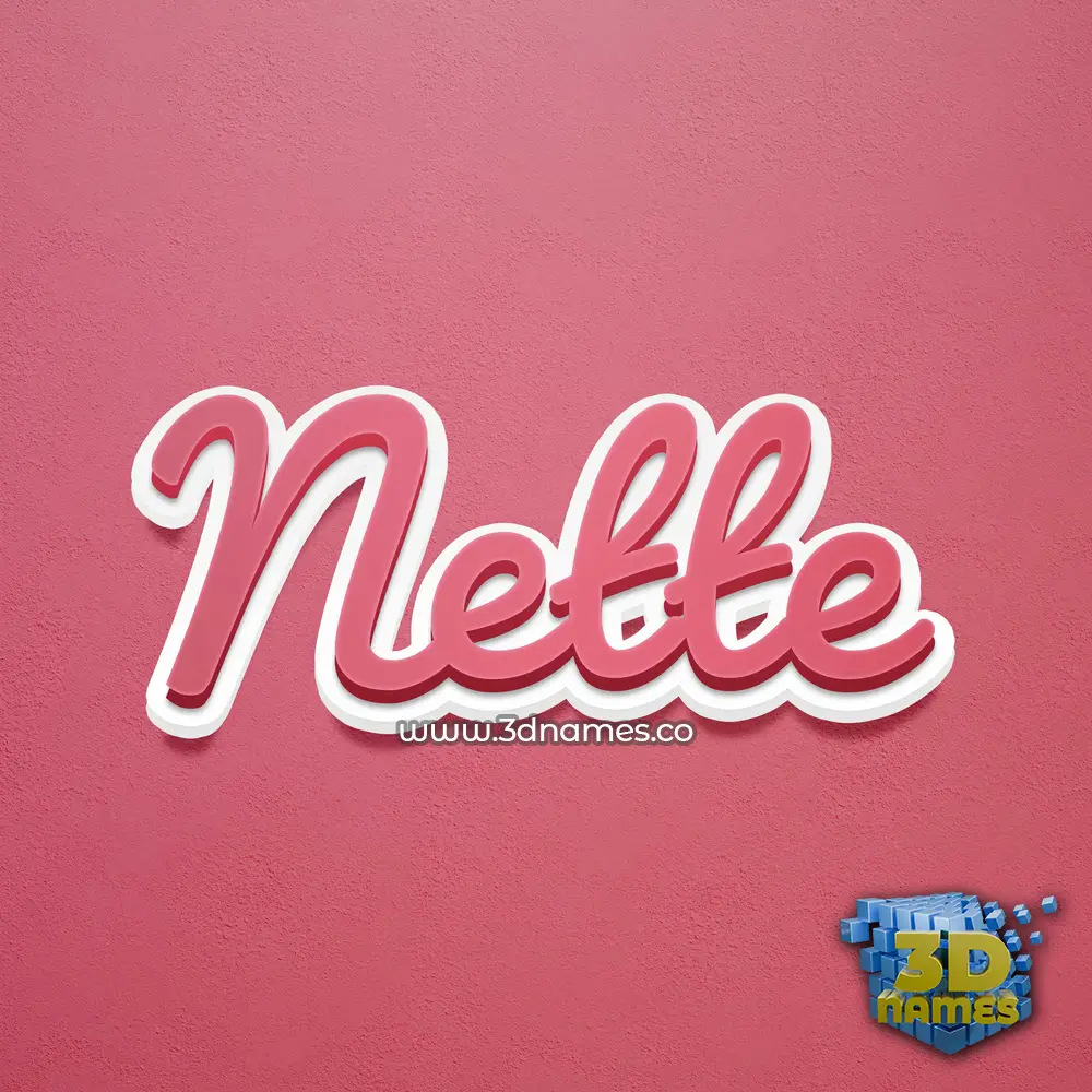 nette in Red Scribble style - 3D name wallpaper