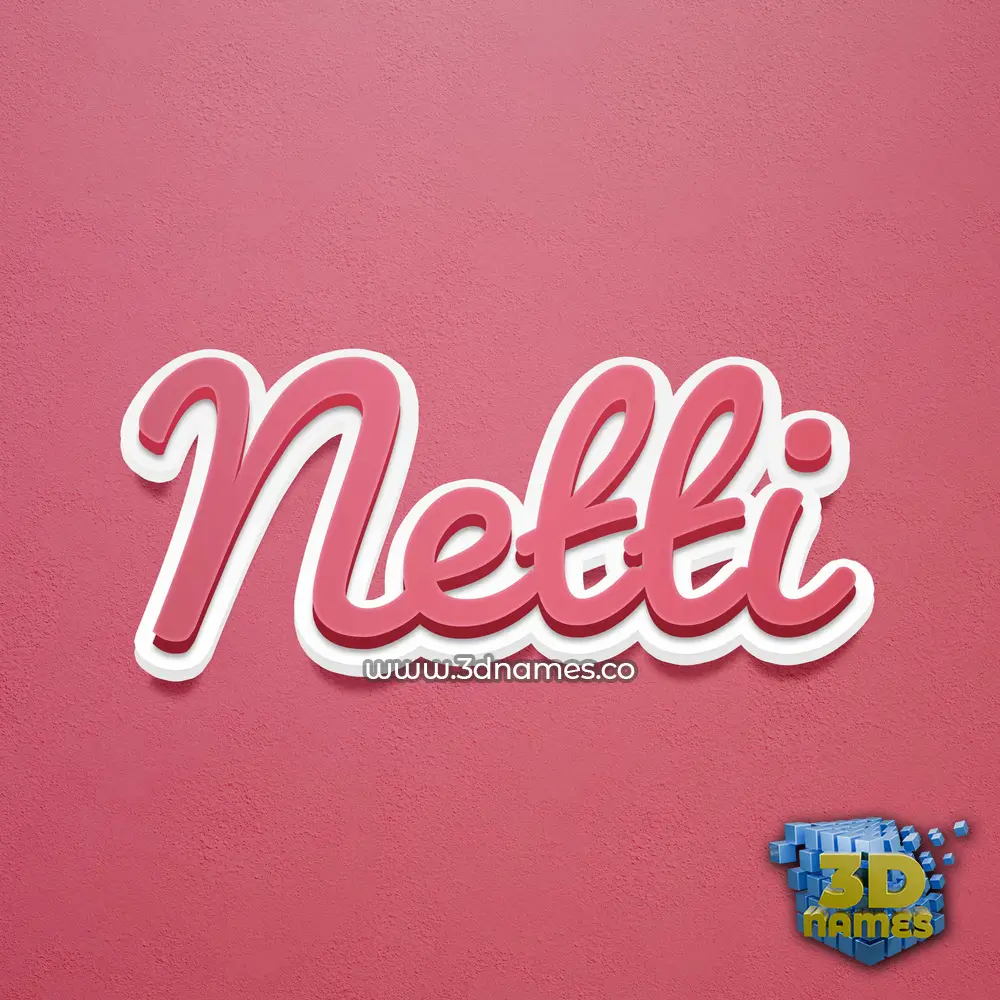 netti in Red Scribble style - 3D name wallpaper