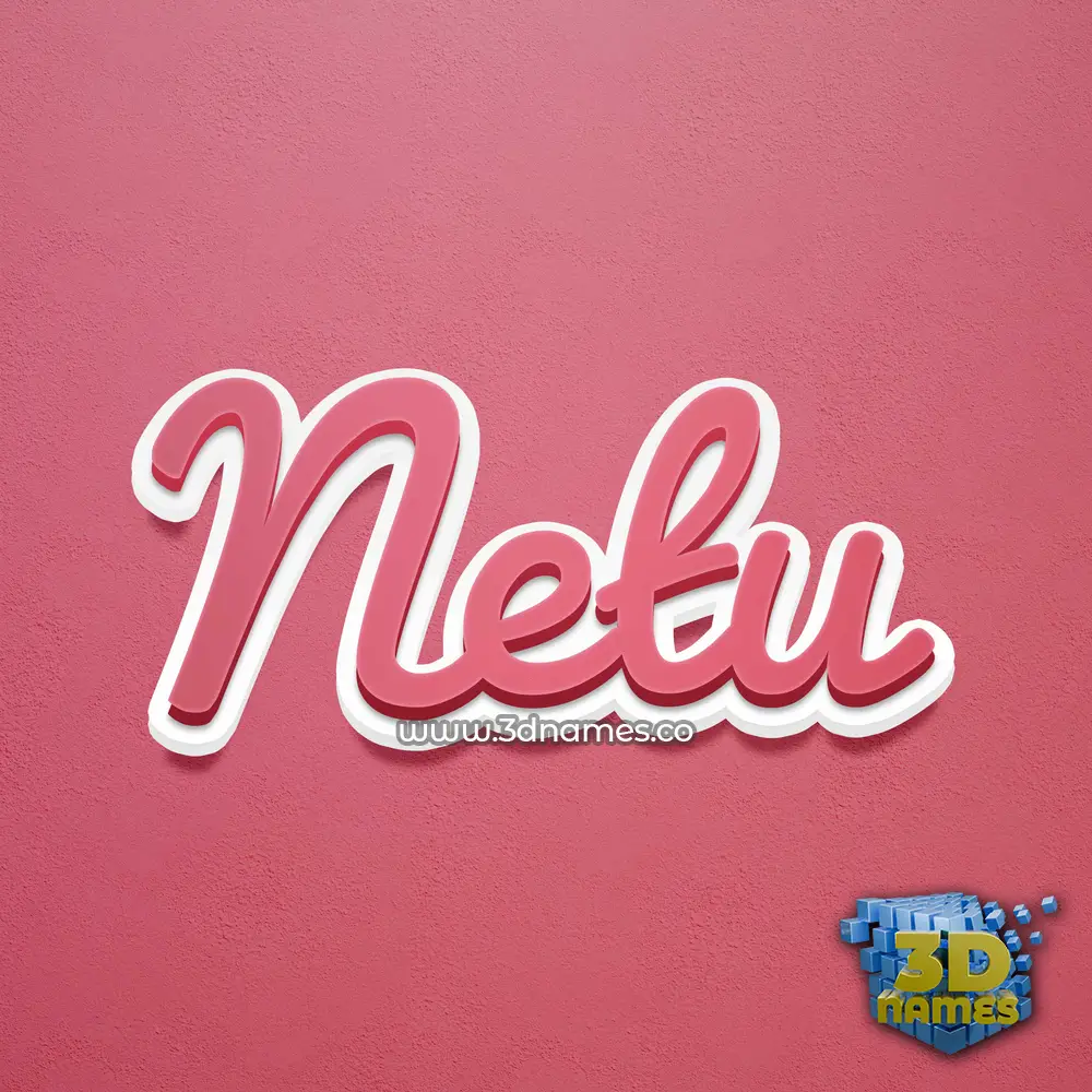 netu in Red Scribble style - 3D name wallpaper
