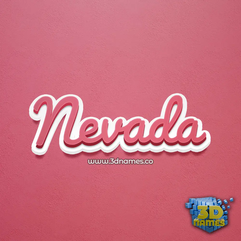 nevada in Red Scribble style - 3D name wallpaper