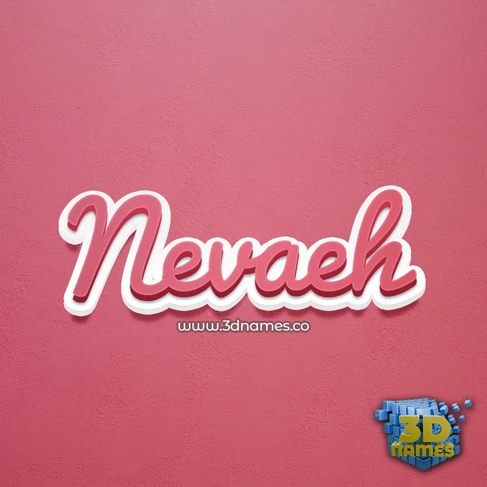 nevaeh in Red Scribble style - 3D name wallpaper
