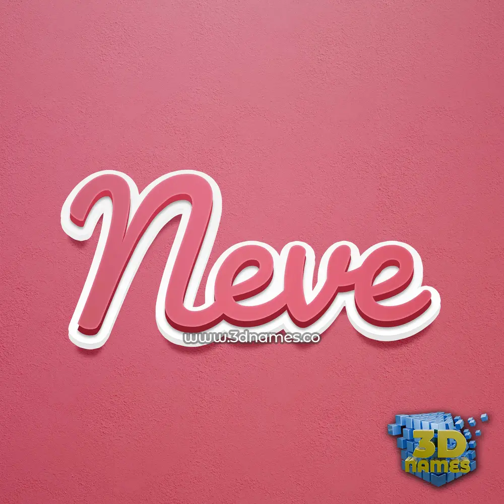 neve in Red Scribble style - 3D name wallpaper