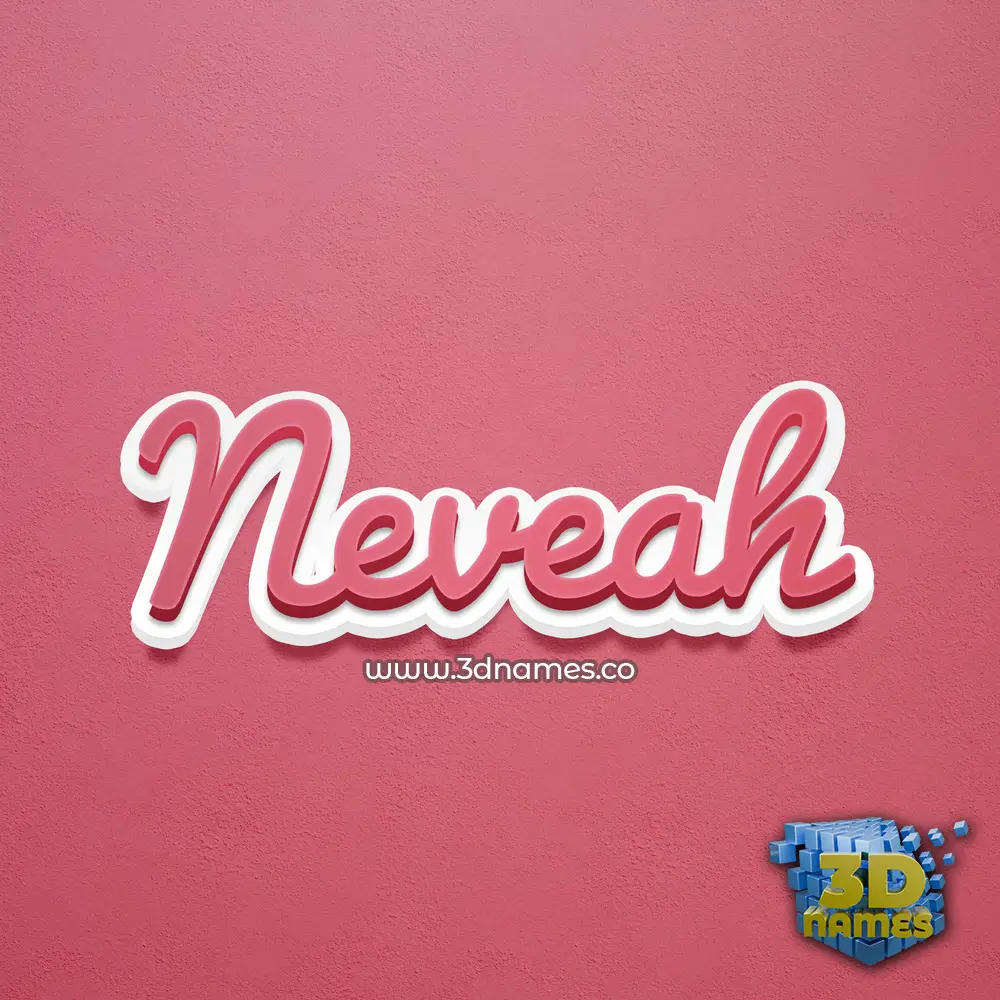 neveah in Red Scribble style - 3D name wallpaper