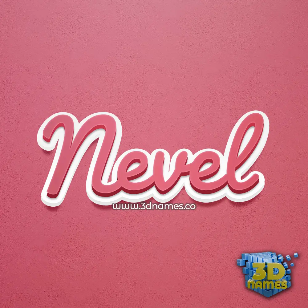 nevel in Red Scribble style - 3D name wallpaper