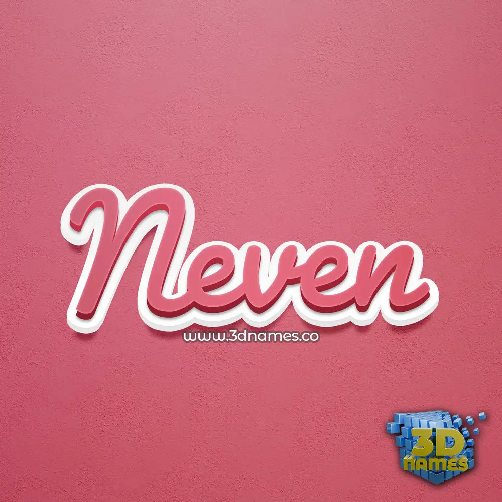 neven in Red Scribble style - 3D name wallpaper