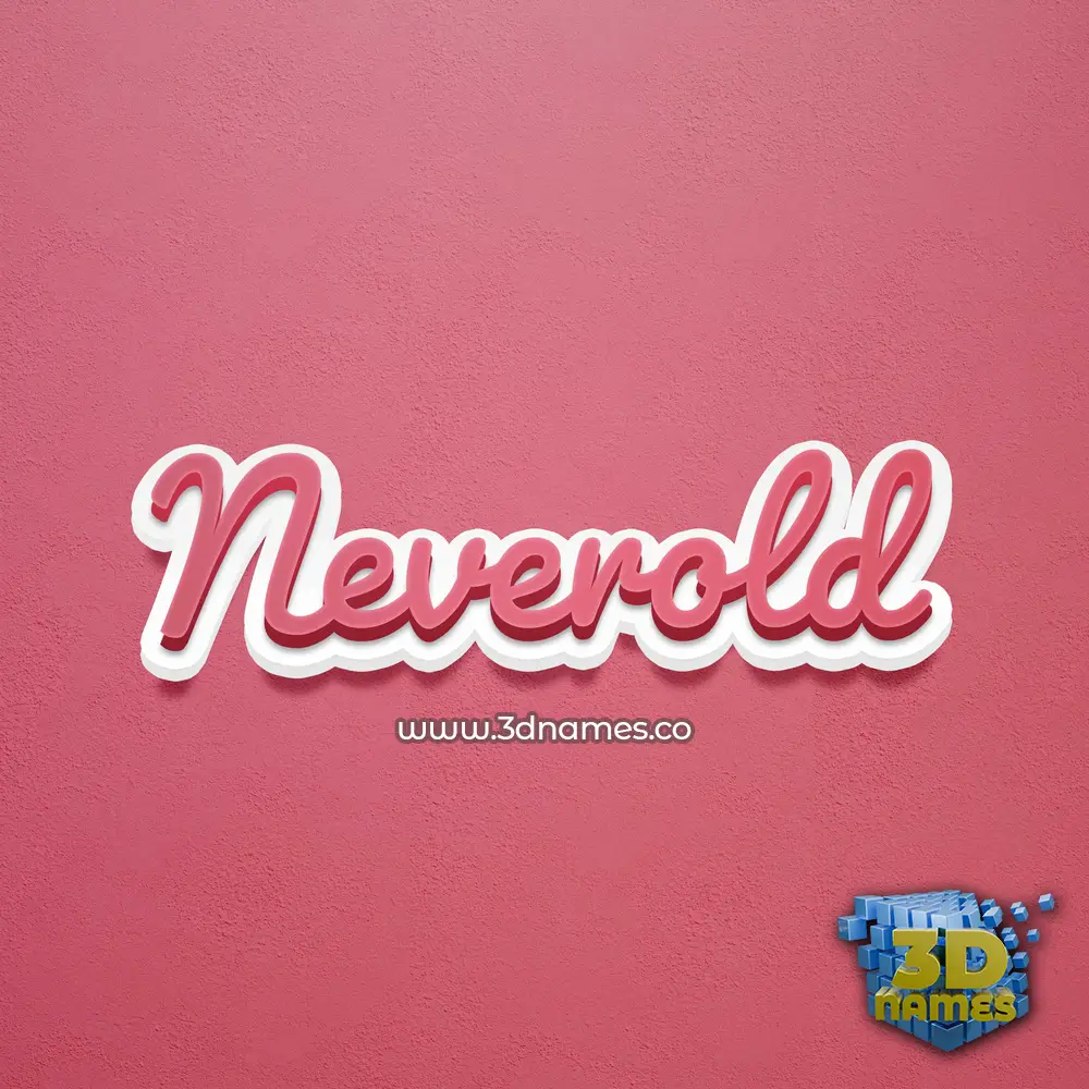 neverold in Red Scribble style - 3D name wallpaper