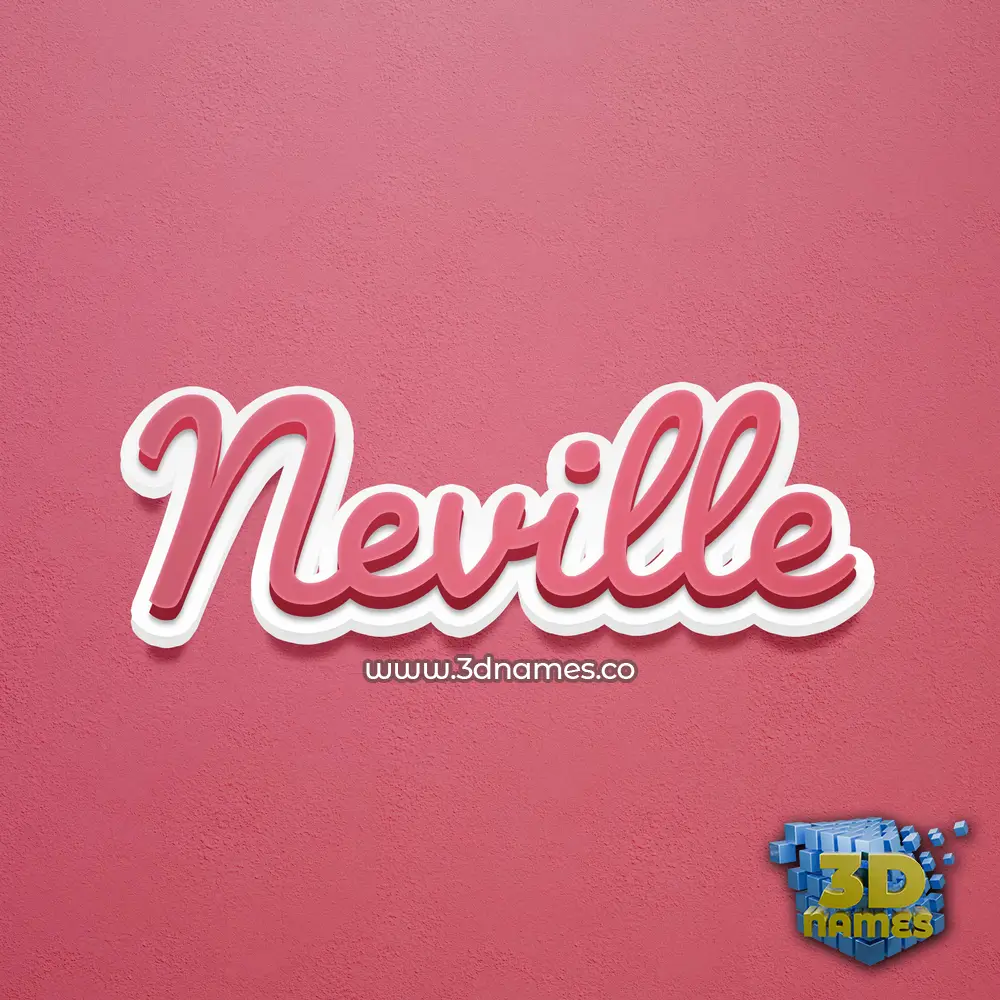 neville in Red Scribble style - 3D name wallpaper