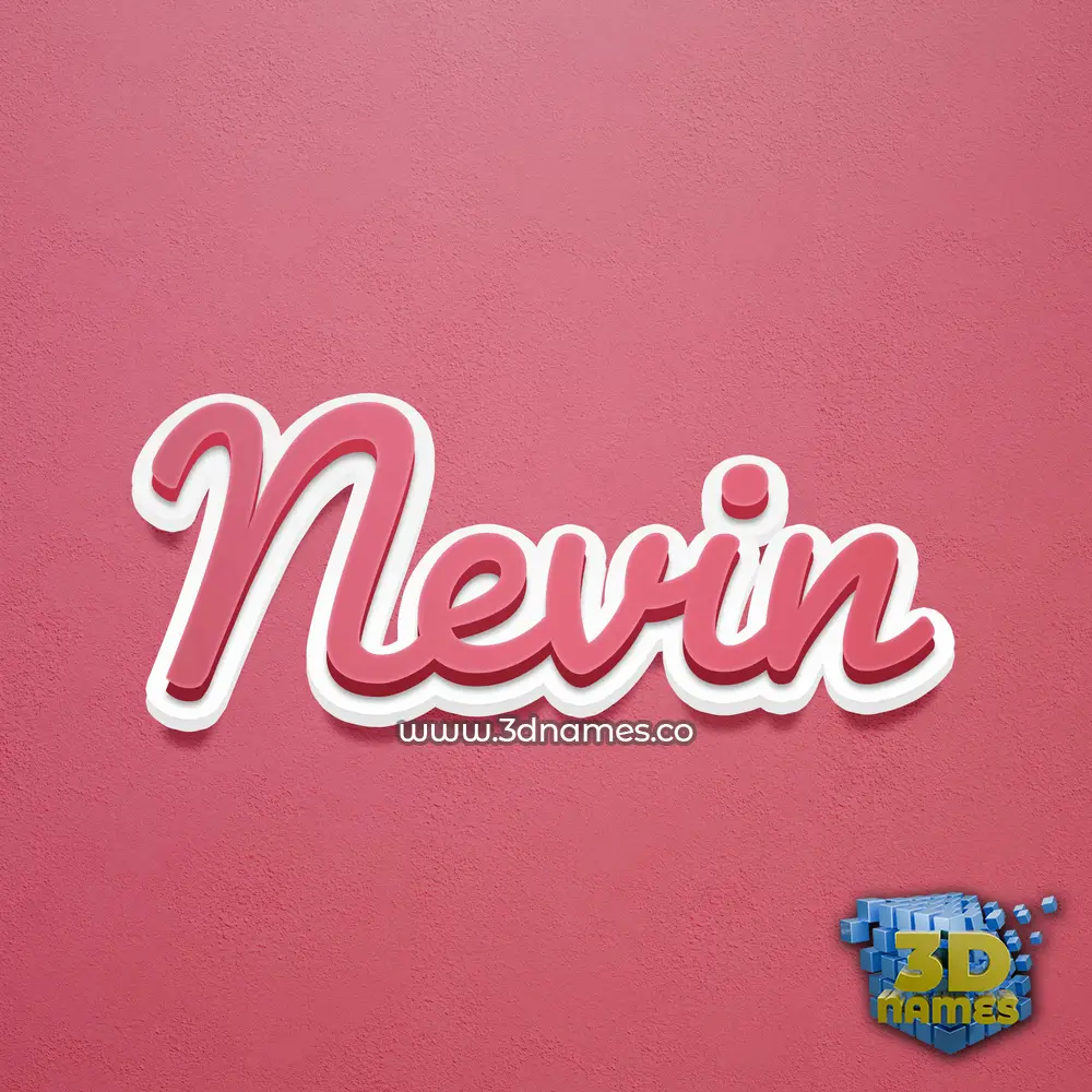 nevin in Red Scribble style - 3D name wallpaper