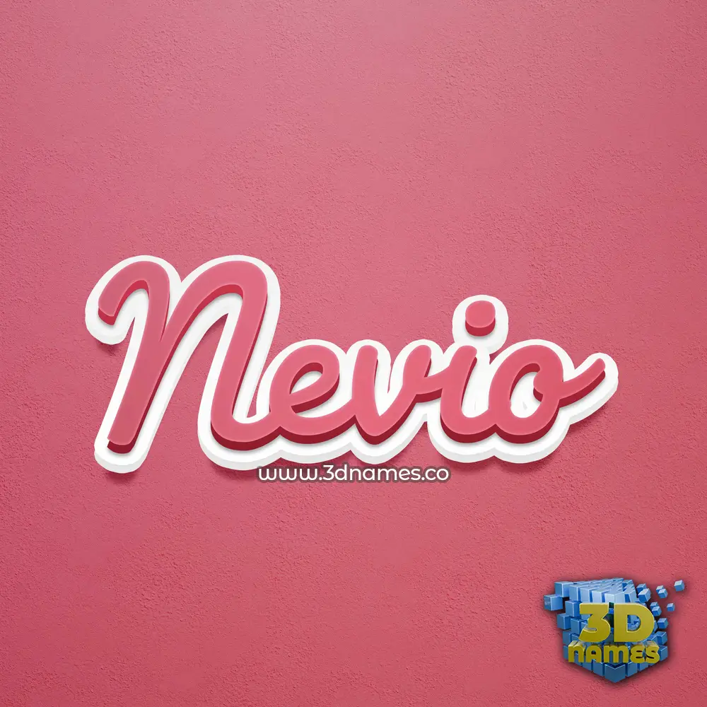 nevio in Red Scribble style - 3D name wallpaper