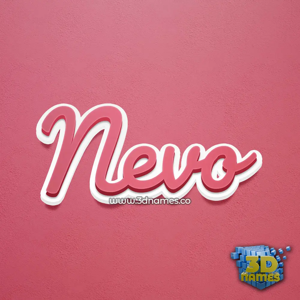 nevo in Red Scribble style - 3D name wallpaper