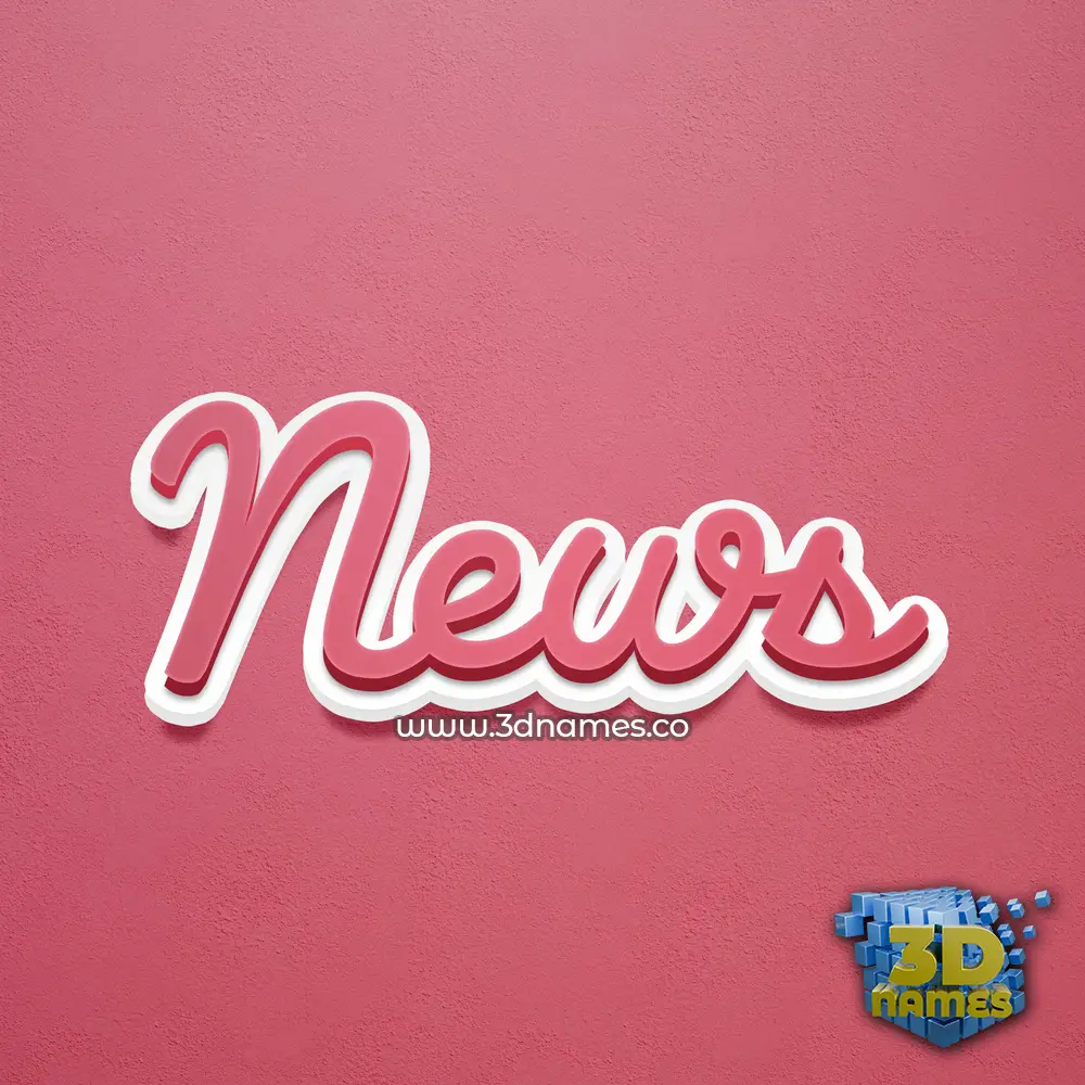news in Red Scribble style - 3D name wallpaper