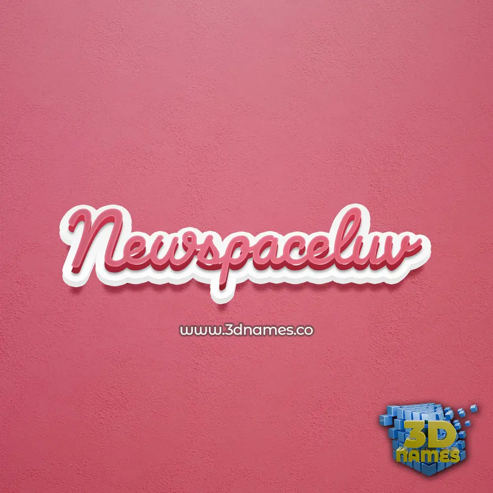 newspaceluv in Red Scribble style - 3D name wallpaper