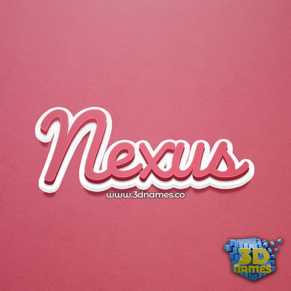 nexus in Red Scribble style - 3D name wallpaper