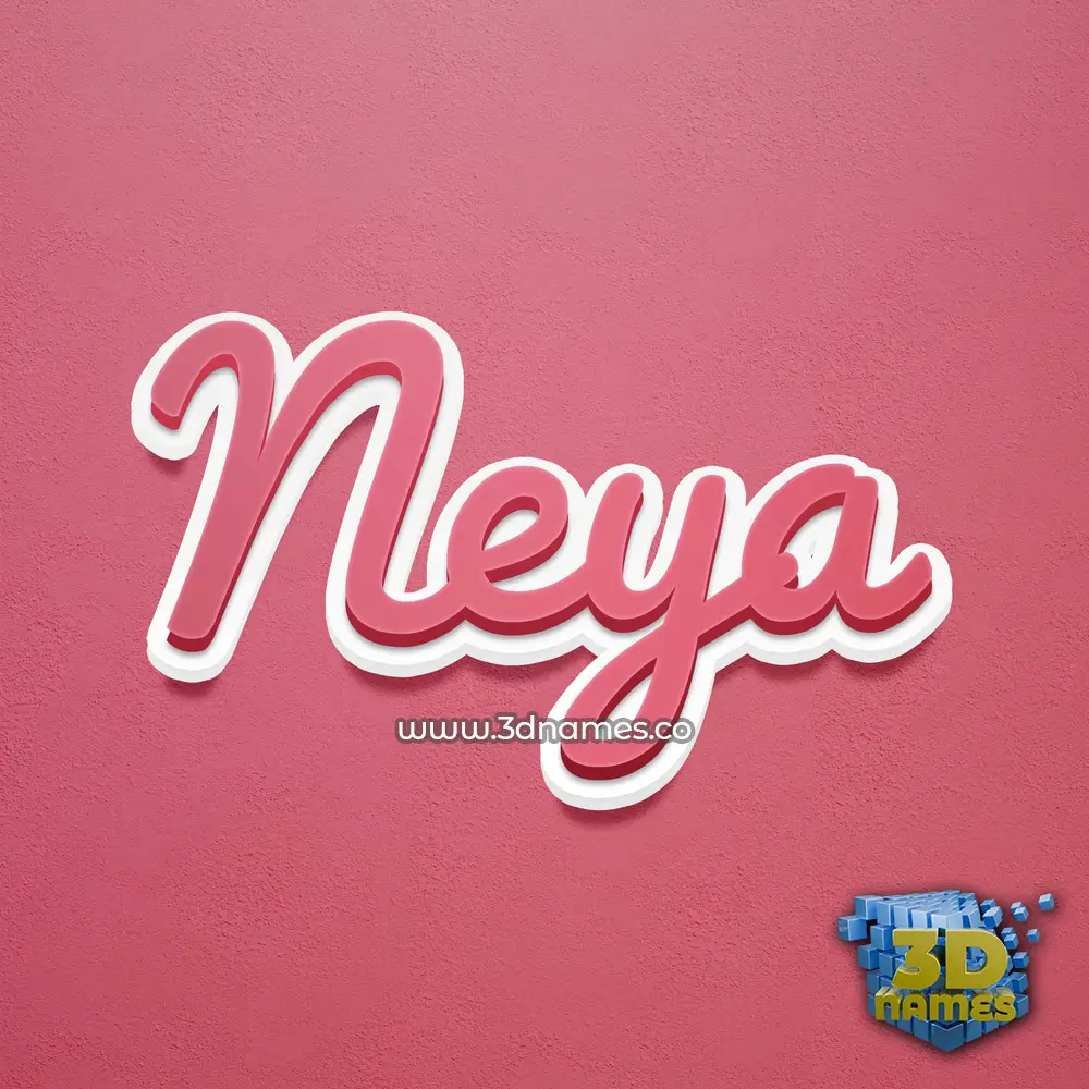 neya in Red Scribble style - 3D name wallpaper