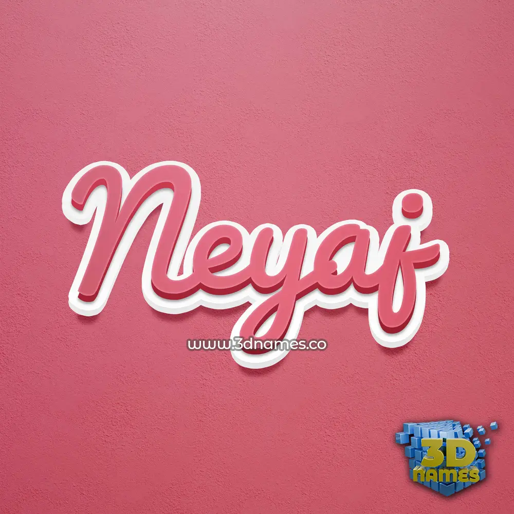 neyaj in Red Scribble style - 3D name wallpaper
