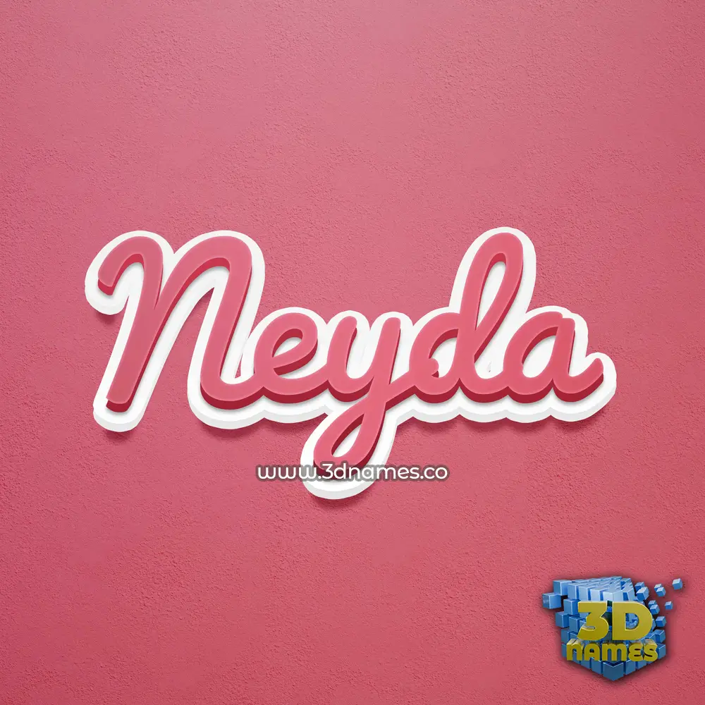 neyda in Red Scribble style - 3D name wallpaper