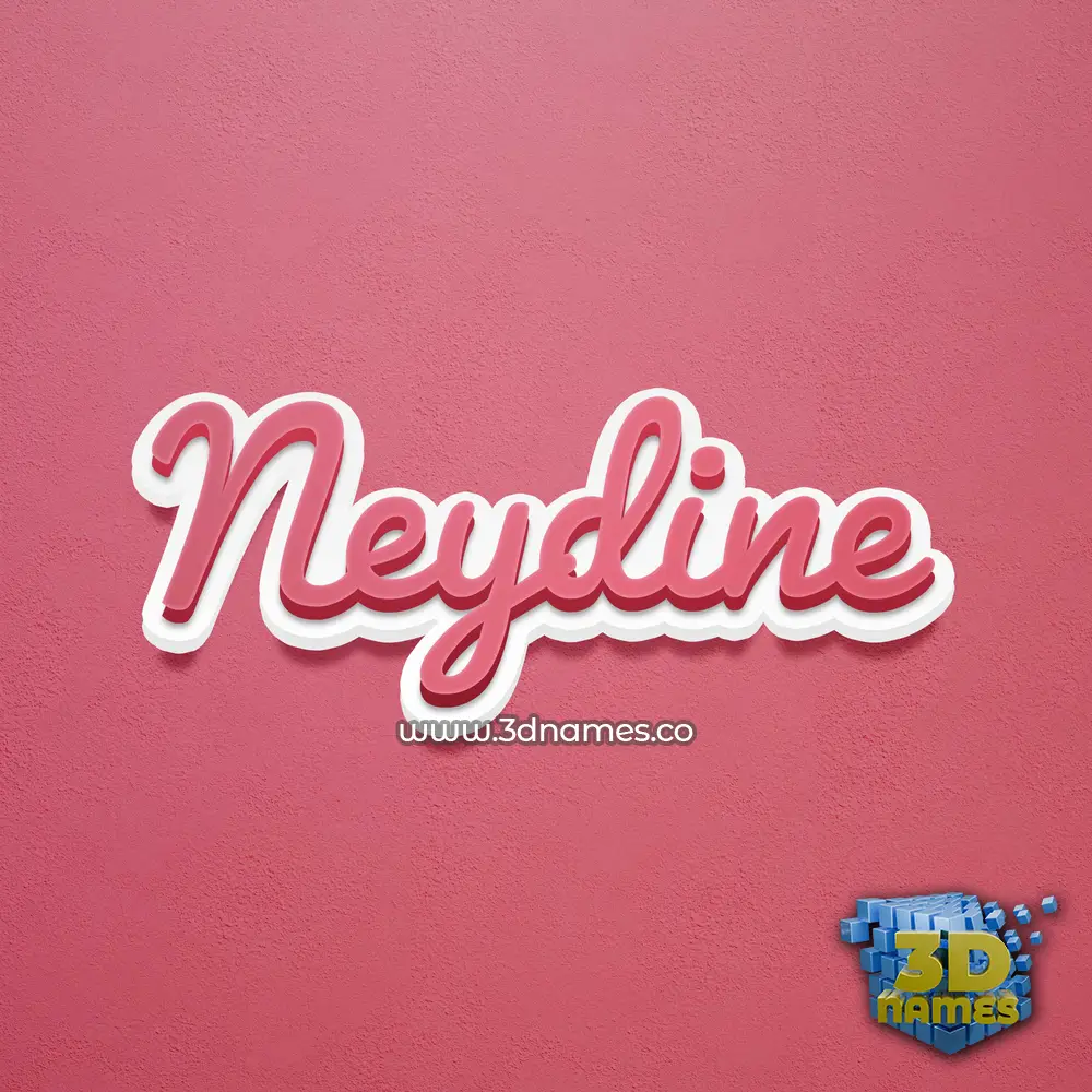 neydine in Red Scribble style - 3D name wallpaper