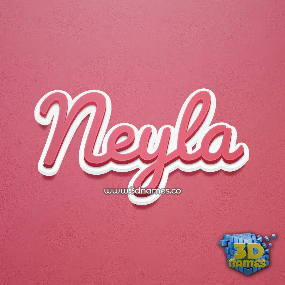 neyla in Red Scribble style - 3D name wallpaper