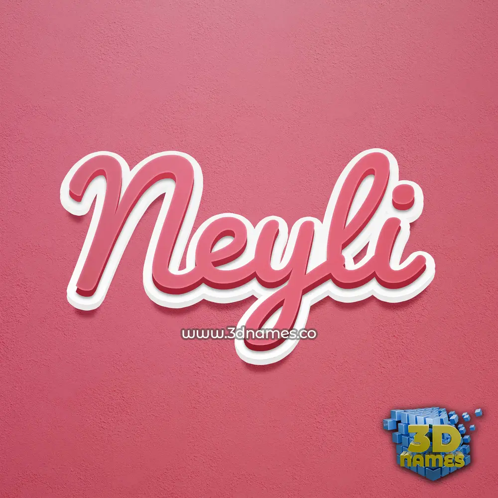 neyli in Red Scribble style - 3D name wallpaper