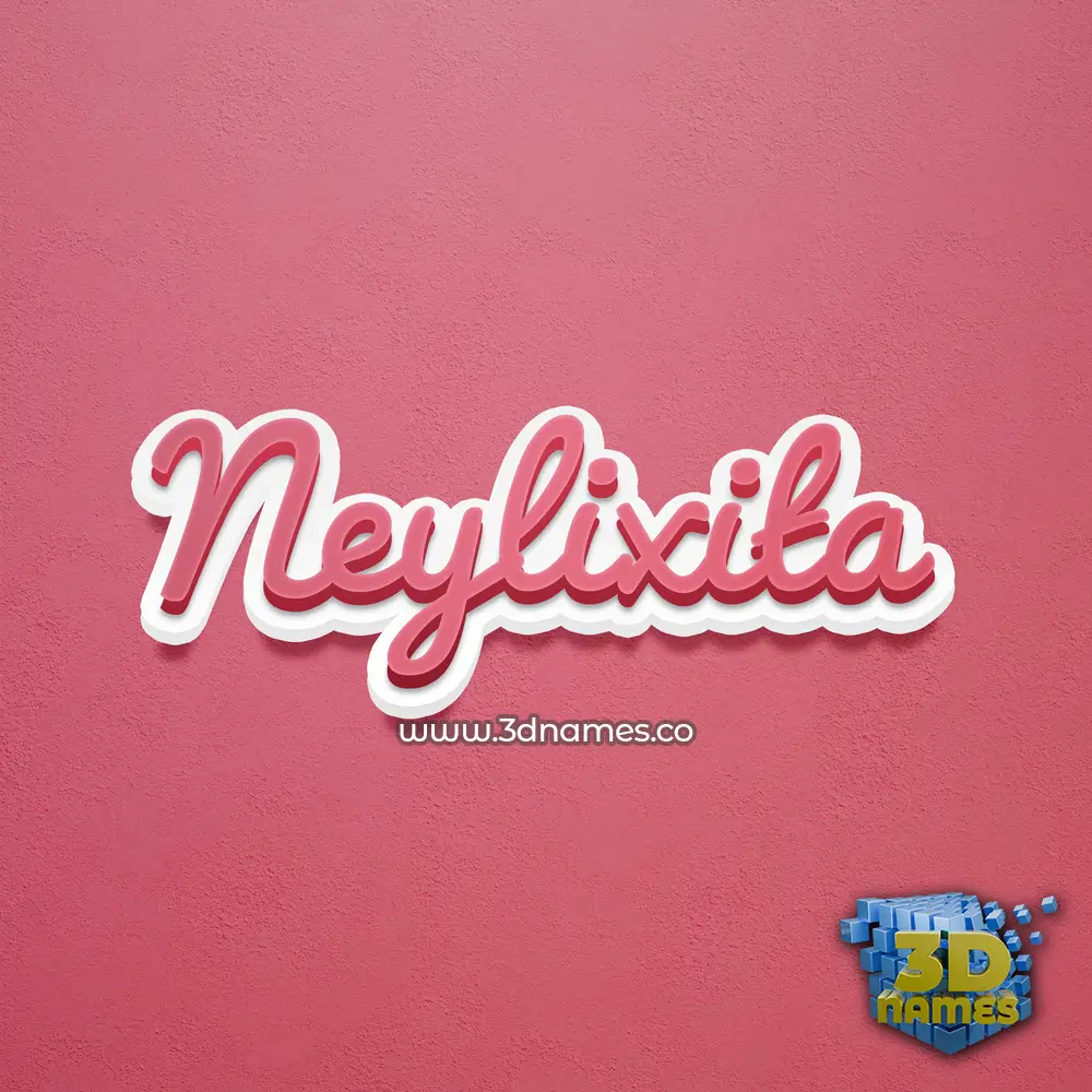 neylixita in Red Scribble style - 3D name wallpaper