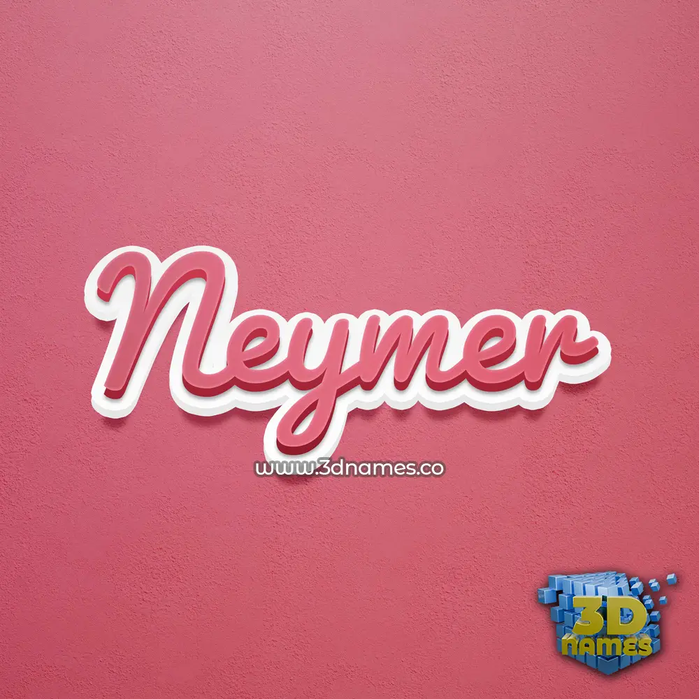 neymer in Red Scribble style - 3D name wallpaper