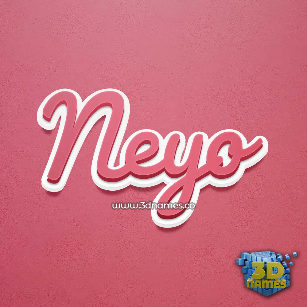 neyo in Red Scribble style - 3D name wallpaper