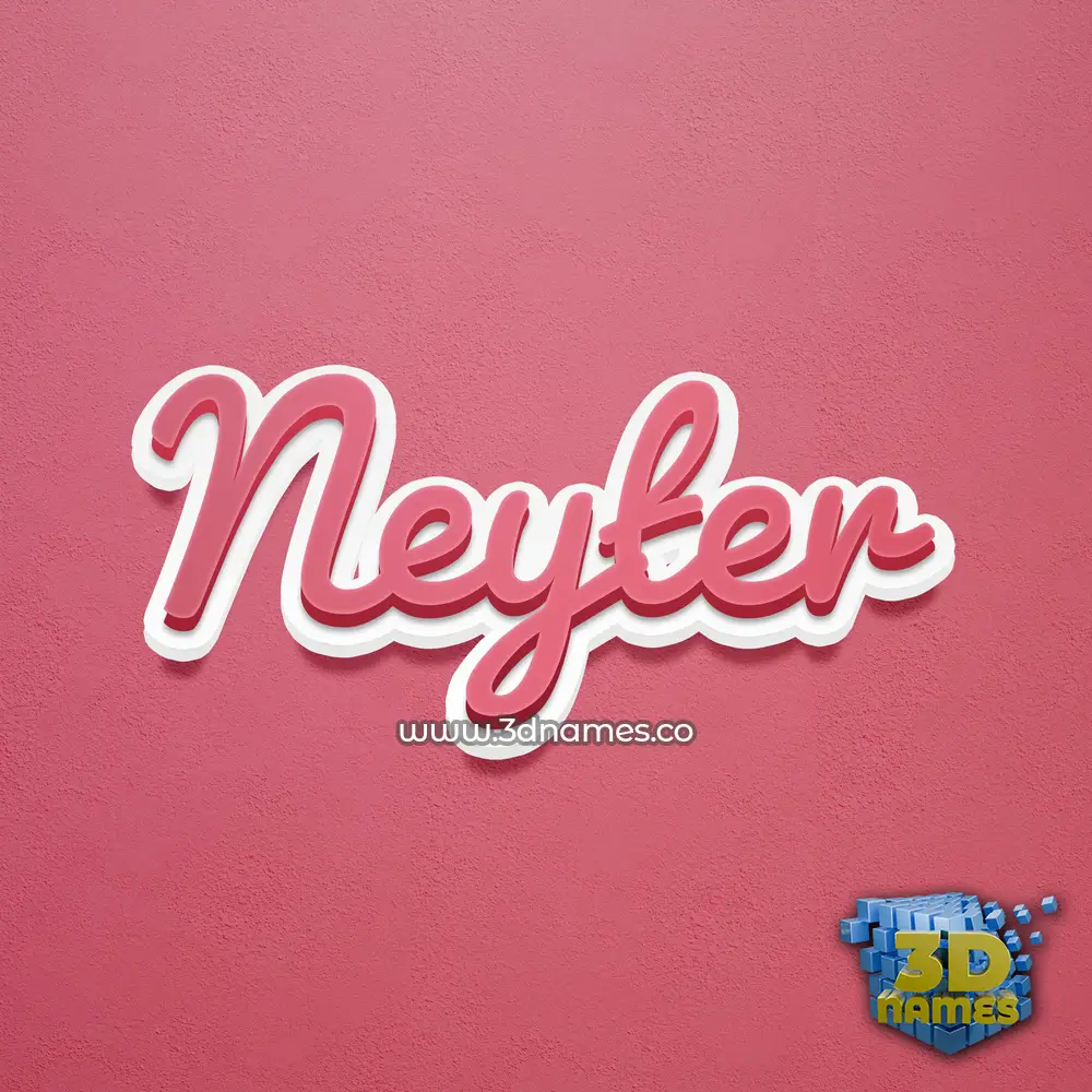 neyter in Red Scribble style - 3D name wallpaper