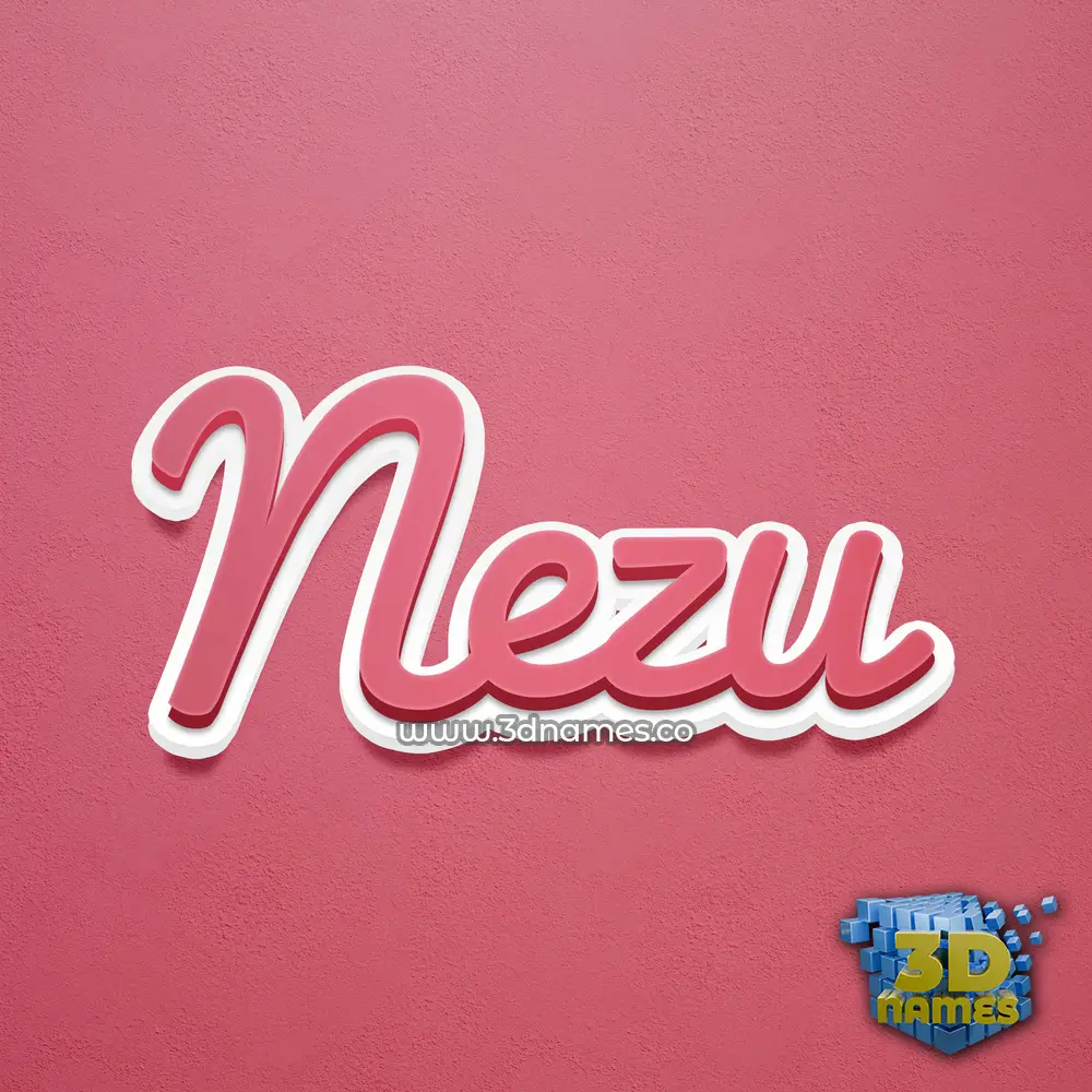 nezu in Red Scribble style - 3D name wallpaper