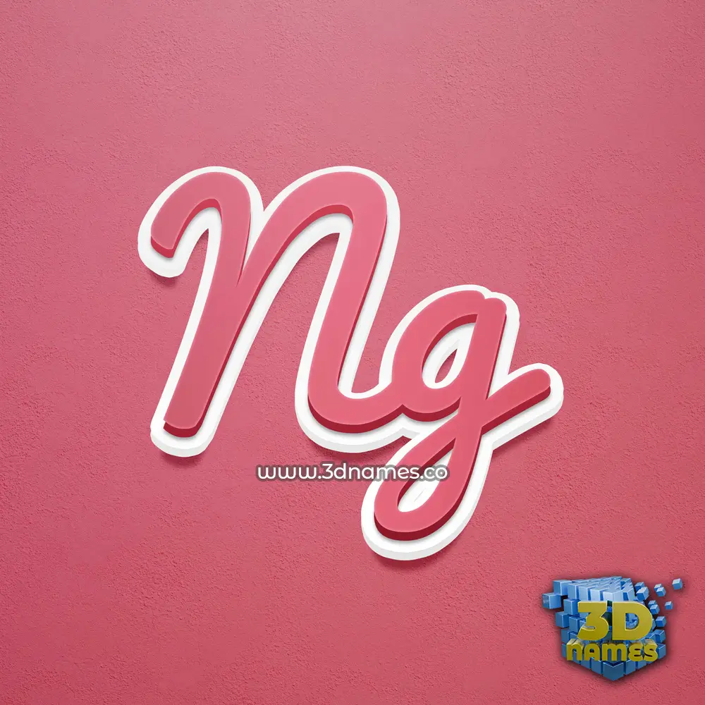 ng in Red Scribble style - 3D name wallpaper