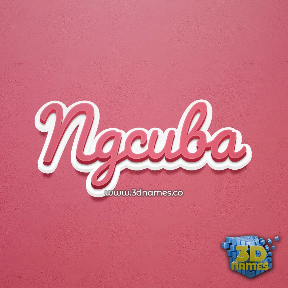 ngcuba in Red Scribble style - 3D name wallpaper