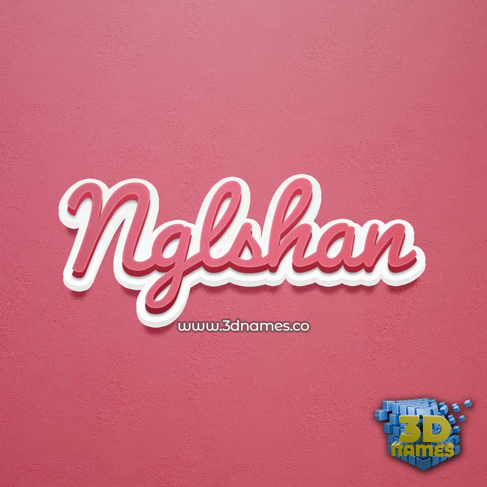 nglshan in Red Scribble style - 3D name wallpaper