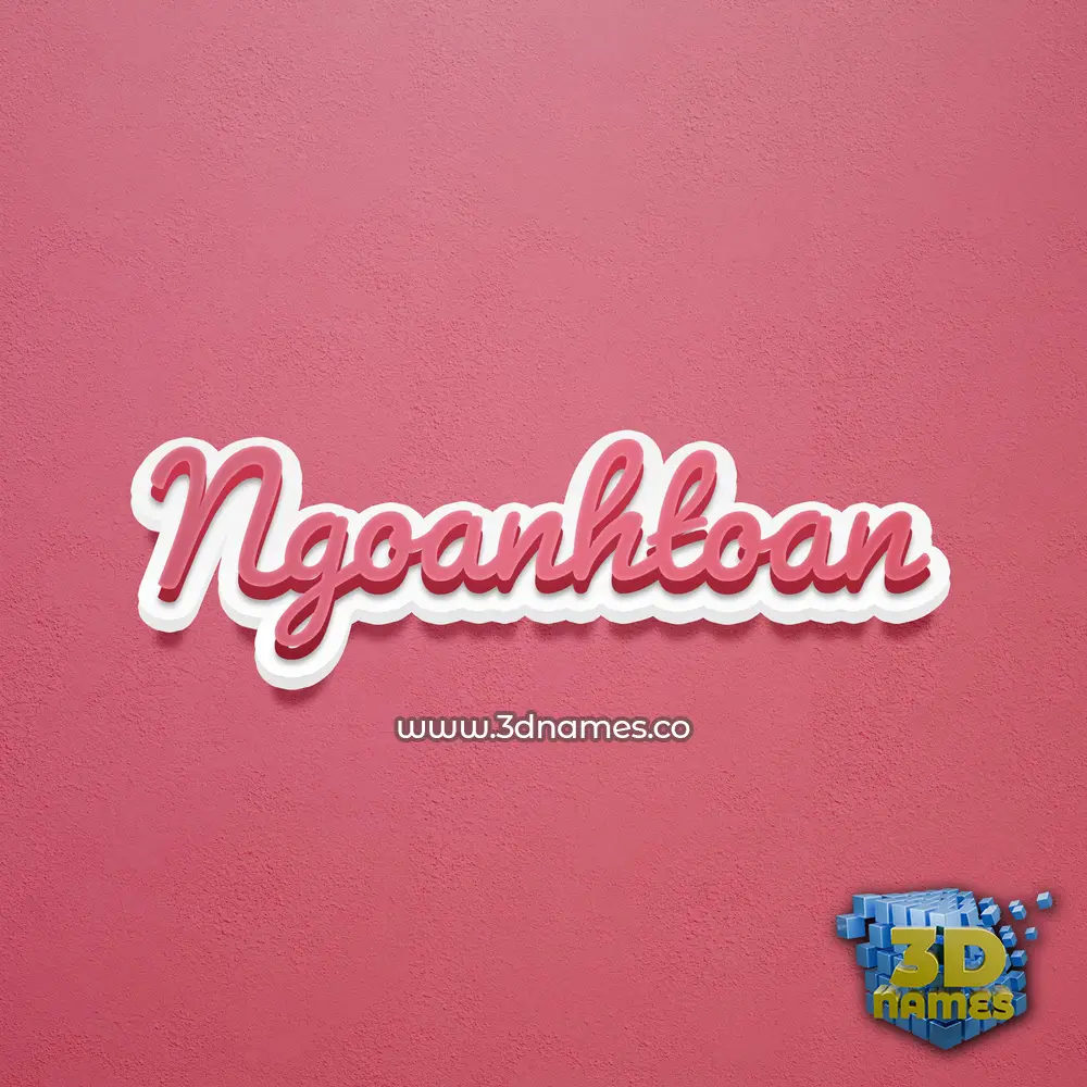 ngoanhtoan in Red Scribble style - 3D name wallpaper