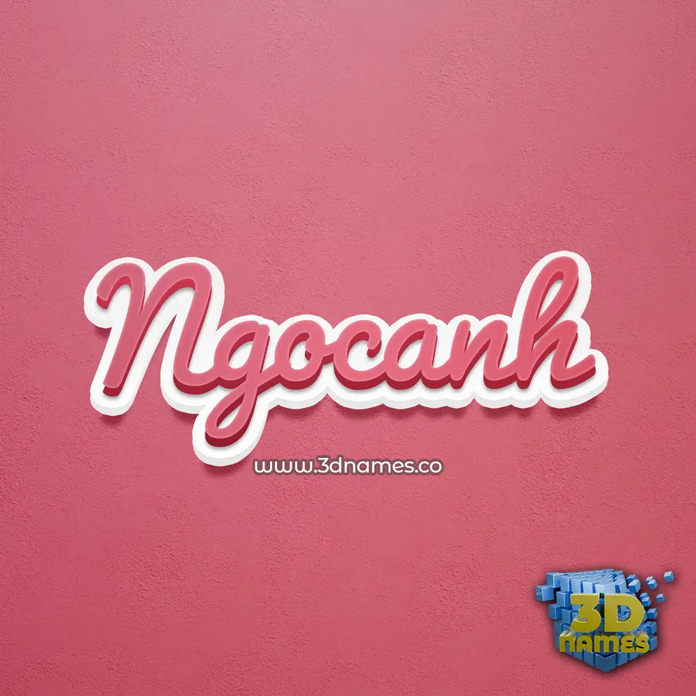 ngocanh in Red Scribble style - 3D name wallpaper