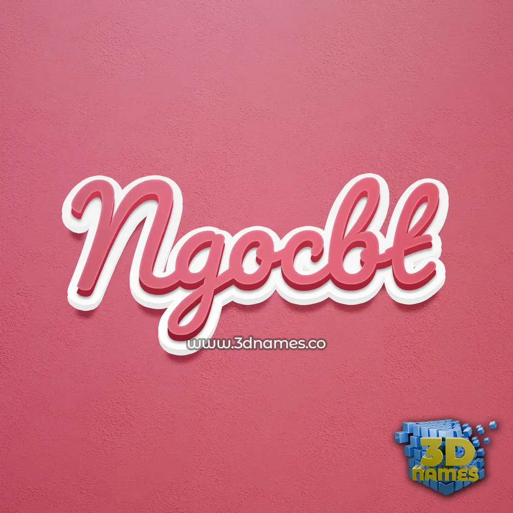ngocbt in Red Scribble style - 3D name wallpaper