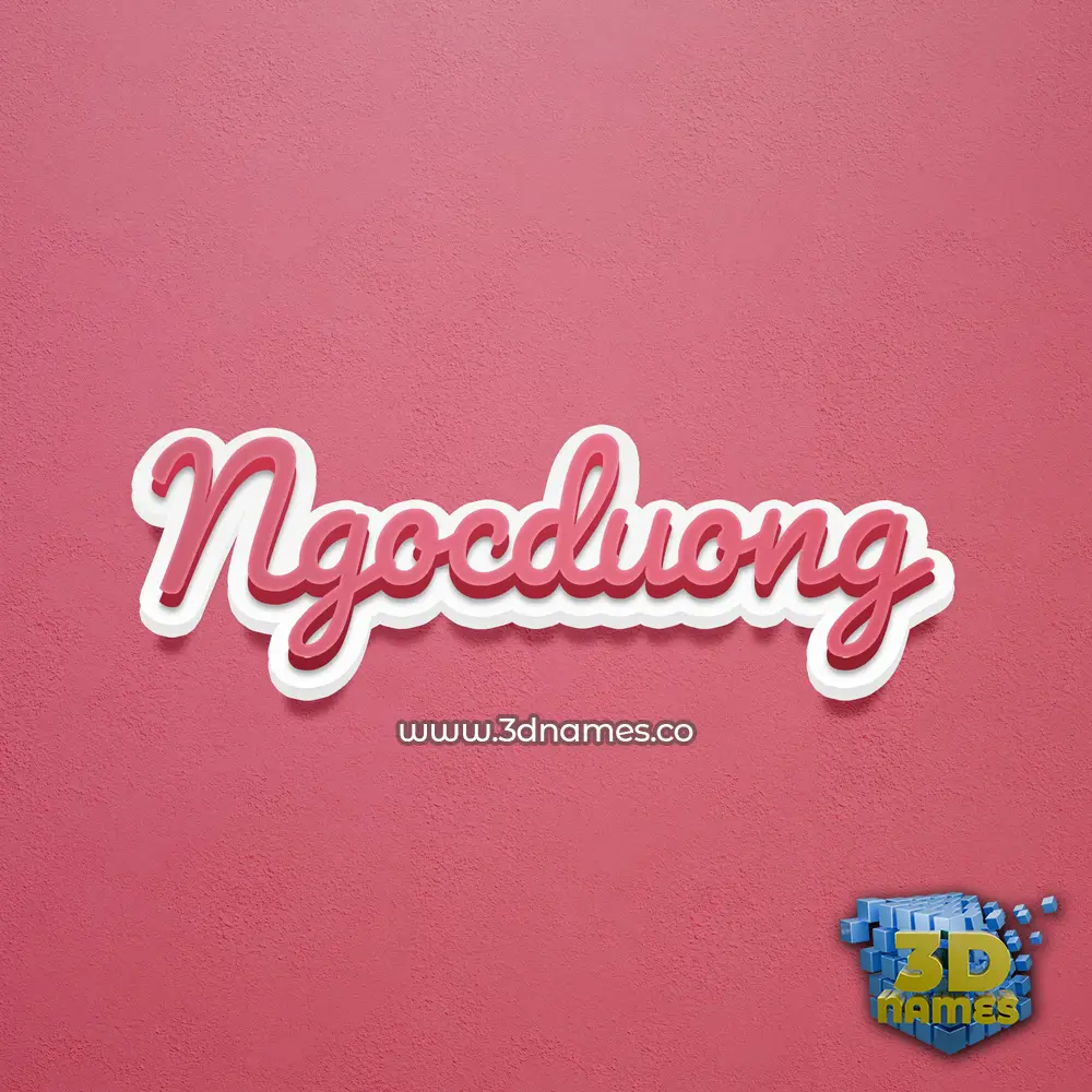 ngocduong in Red Scribble style - 3D name wallpaper