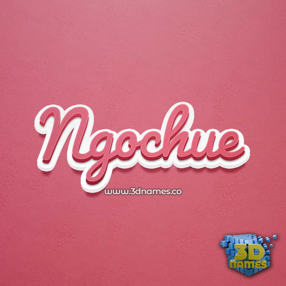 ngochue in Red Scribble style - 3D name wallpaper