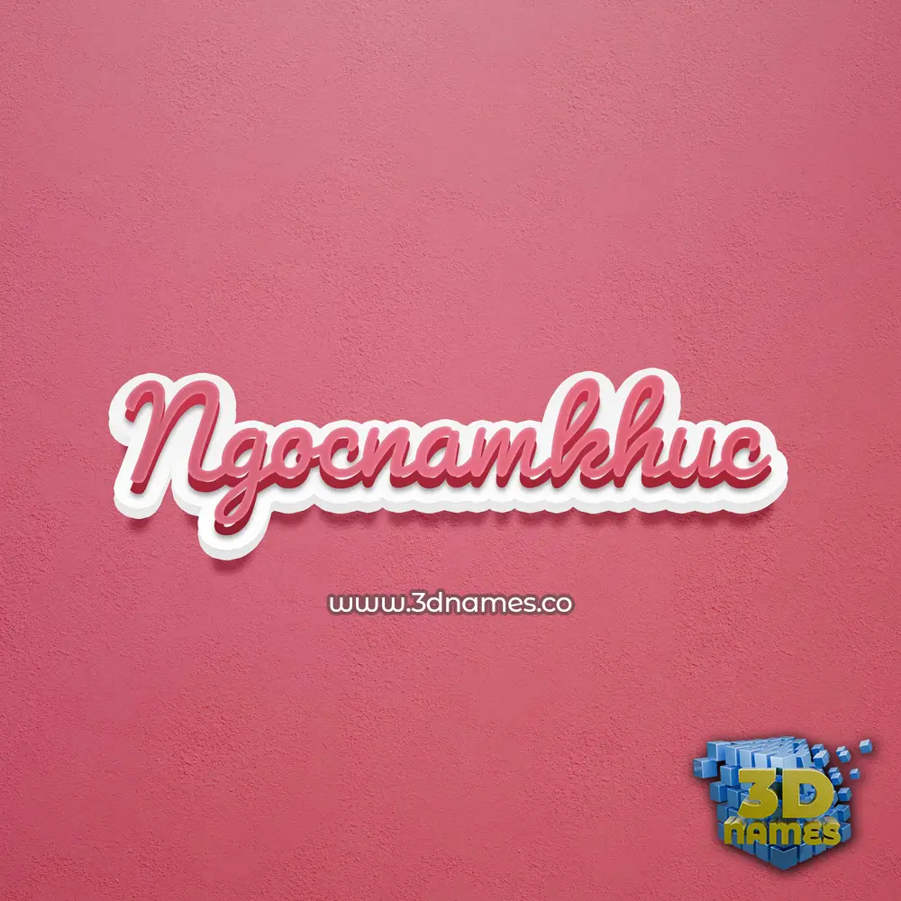 ngocnamkhuc in Red Scribble style - 3D name wallpaper
