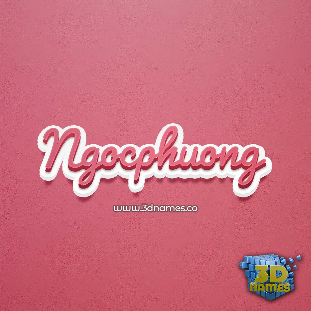 ngocphuong in Red Scribble style - 3D name wallpaper