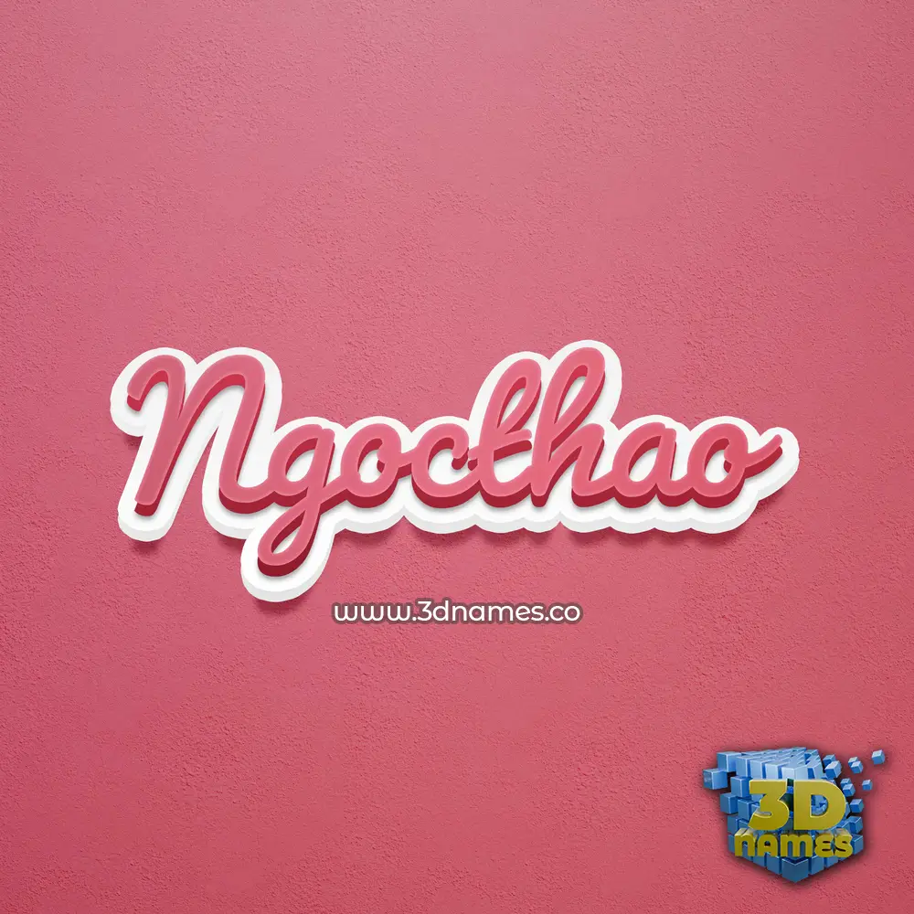 ngocthao in Red Scribble style - 3D name wallpaper