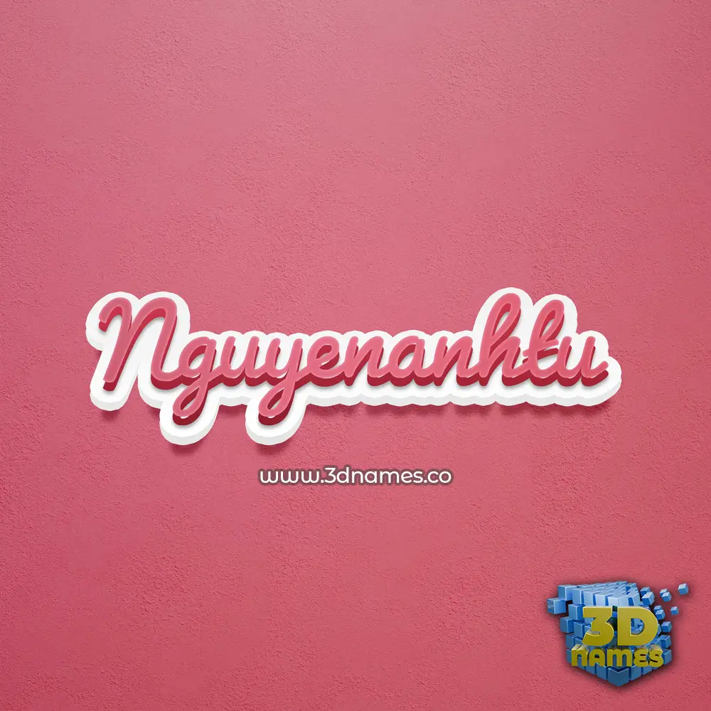 nguyenanhtu in Red Scribble style - 3D name wallpaper