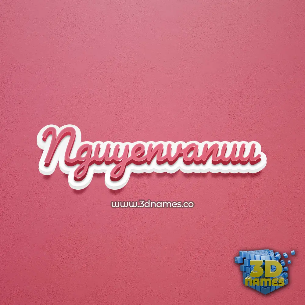 nguyenvanuu in Red Scribble style - 3D name wallpaper